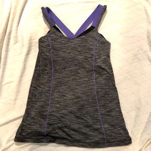 Lululemon Purple and Gray Tanktop